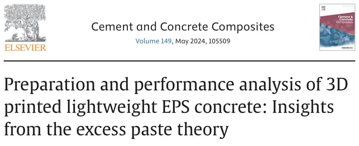 Featured image of post [PaperPub] 3D Printed EPS Concrete & Excess Paste Layer Theory